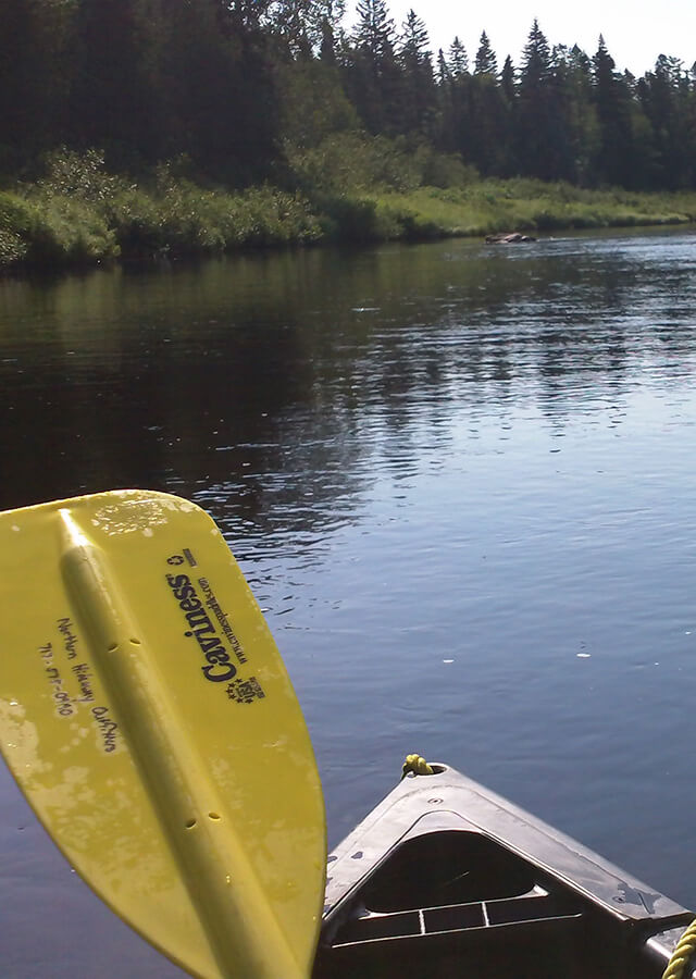 kayak on maine river